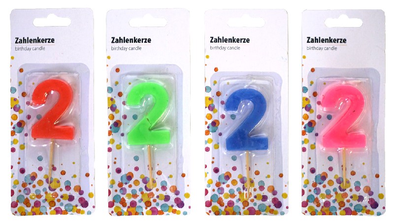 ZIFFERNKERZE "2" 1ER SB