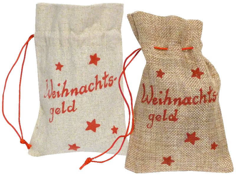 [10182] JUTE SACK WEIHNACHTSGELD