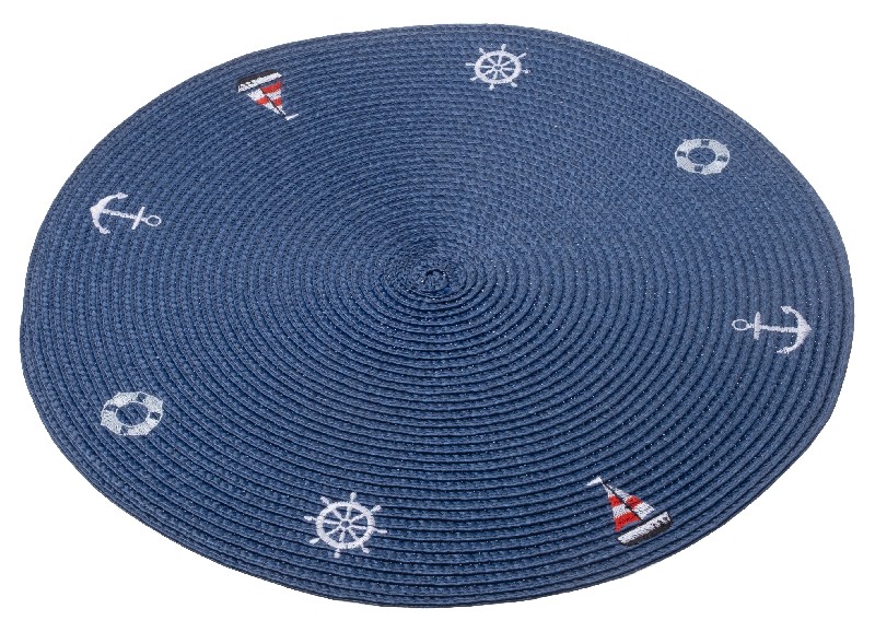TISCHSET RUND,BLAU,38CMD