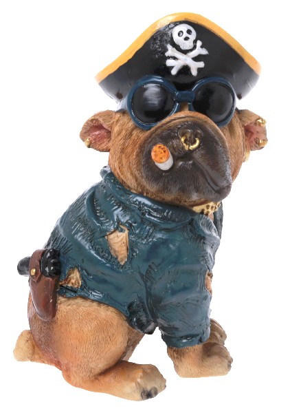 HUND,PIRAT.14X8X7CM, 1FA.