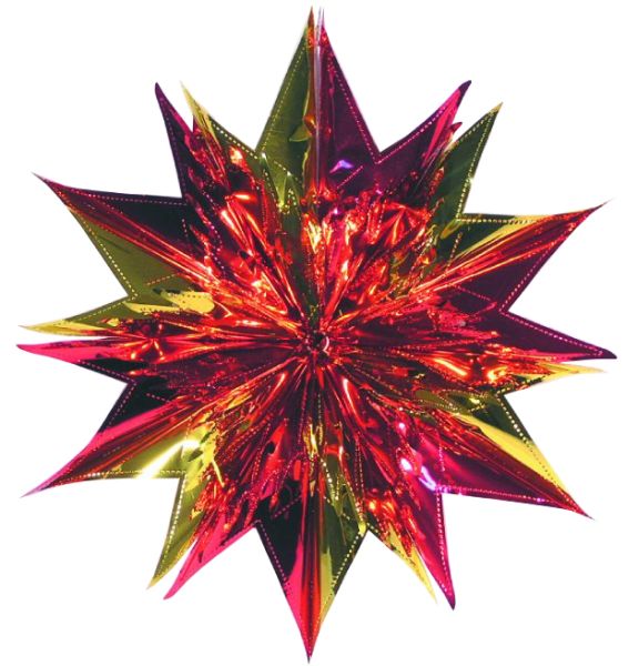 [10701] FALTSTERN 60CM ROT/GOLDSB
