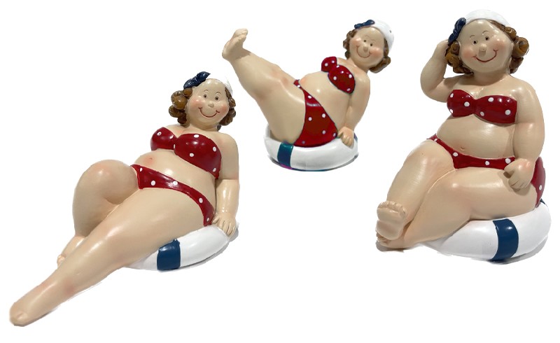 BADEDAME/RING,10CM,ROT,3F