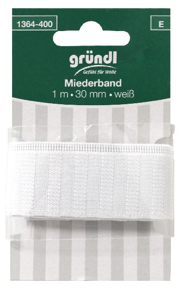 [110522] MIEDERBAND WEISS 1M,   SB