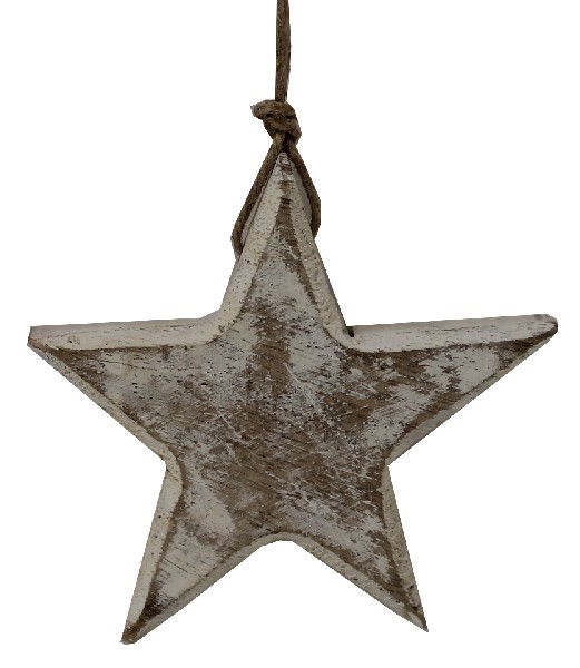 [12015] STERN HOLZ WEISS 10CM
