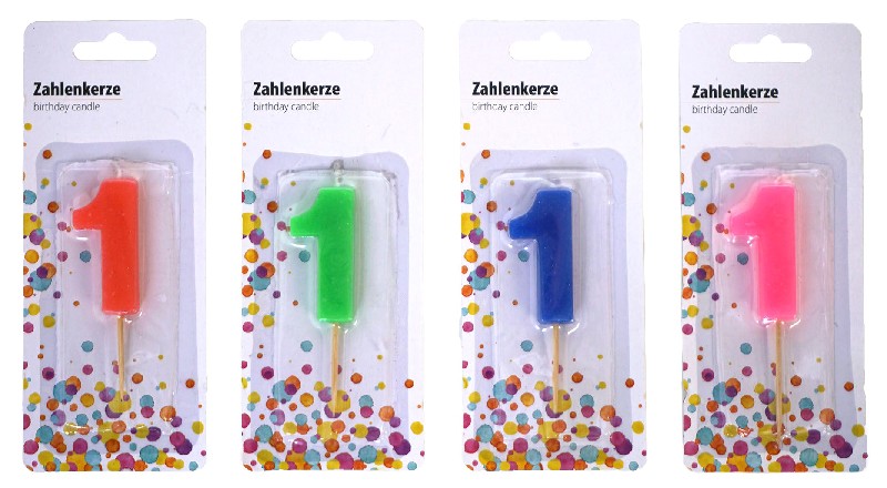 ZIFFERNKERZE "1" 1ER SB