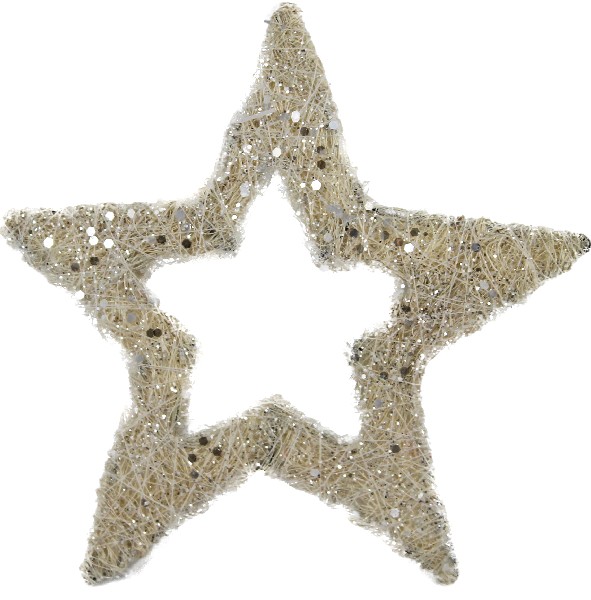 SISALSTERN CRE.KLEIN 15CM