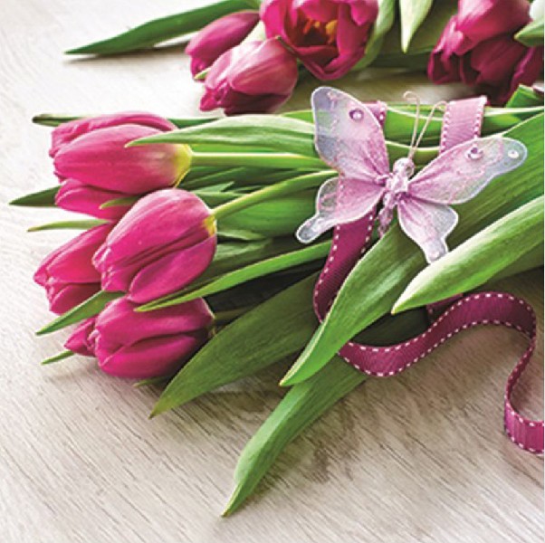 [158998] SERV.33X33CM,20ER,TULPEN