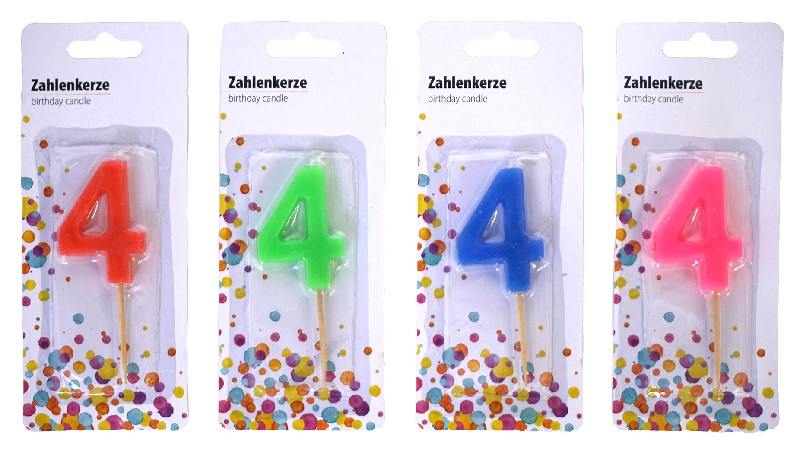 ZIFFERNKERZE "4" 1ER SB