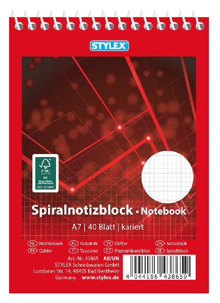 SPIRALBLOCK A7 40 BL.KAR