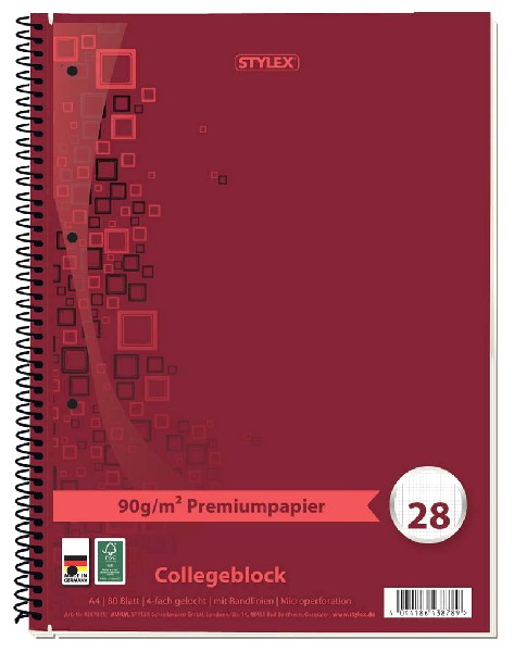 COLLEGEBLOCK A4 80BL. KAR
