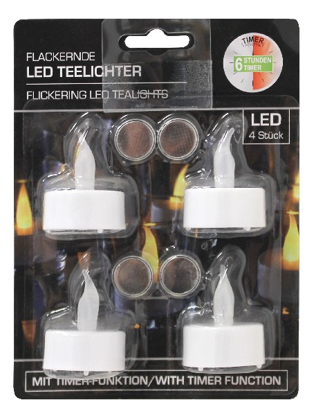 [190105] TEELICHT LED 4ER M.TI.SB
