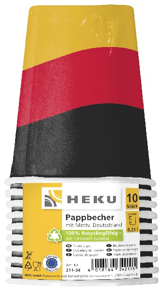 PAPPBECHER 0,25L 10ER,D-F
