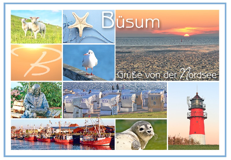 [260203] AK.BÜSUM,GRÜßE VON,  BÜ34