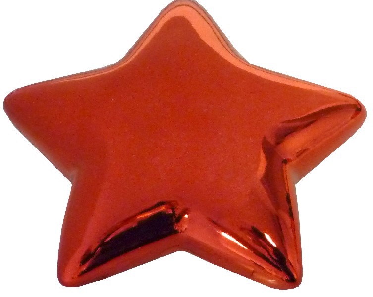 DEKO-STERN KER.ROT 12X3CM
