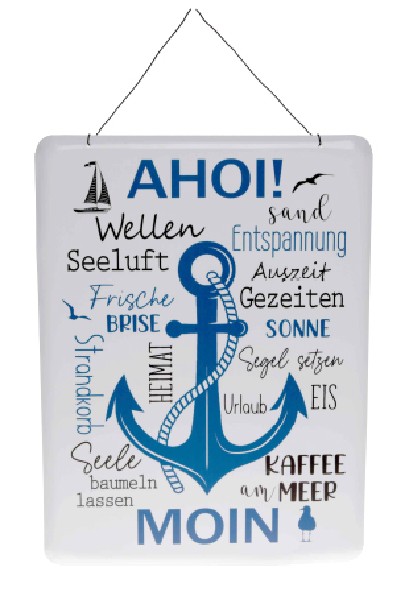 [390595] SCHILD,AHOI+ANKER,30X40CM