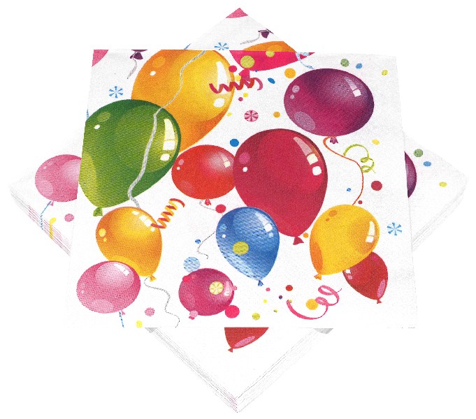SERV.33X33CM,20ER,BALLONS