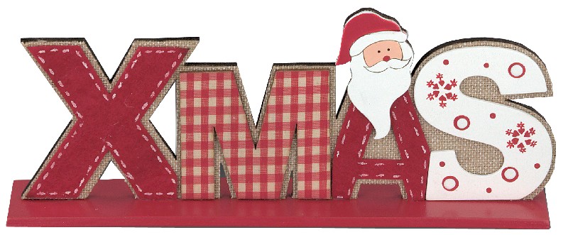 XMAS WEIHN.-DEKO HOLZ