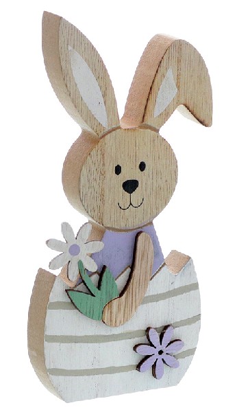 HASE IM EI, NATUR/LILA/WS