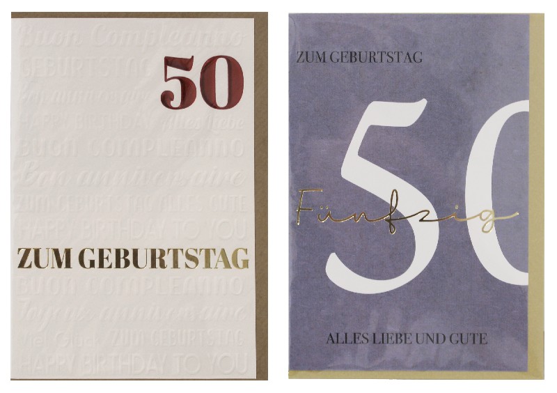 KARTE, GEBU. ZAHL 50