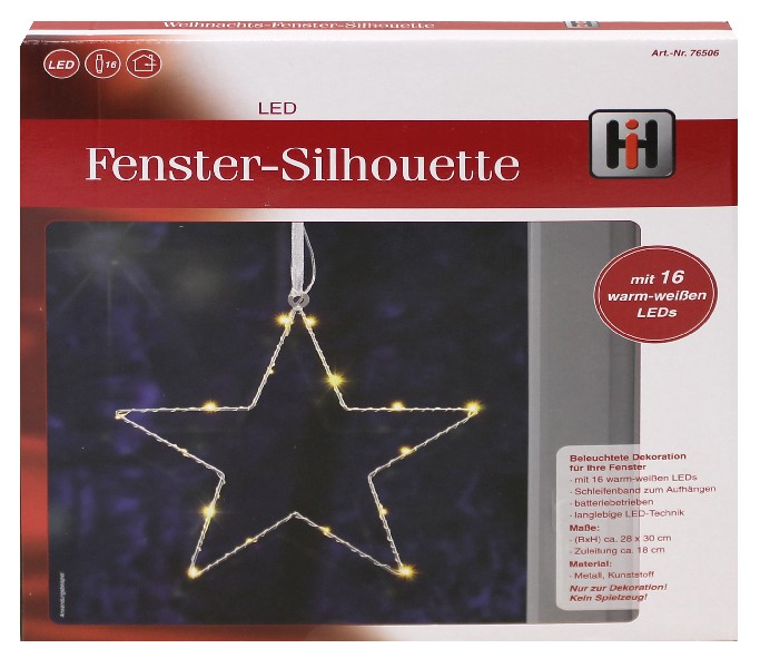 [47711] LED SILHOUETTE STERN 28CM