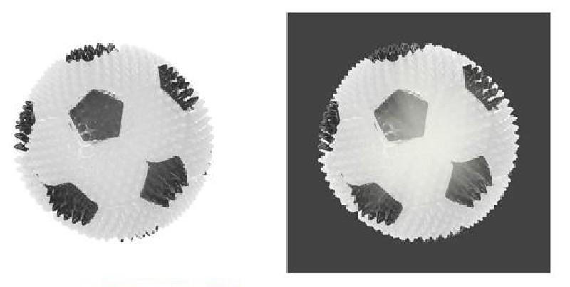 FUßBALL,S/W,LED,6,5CM,I.D