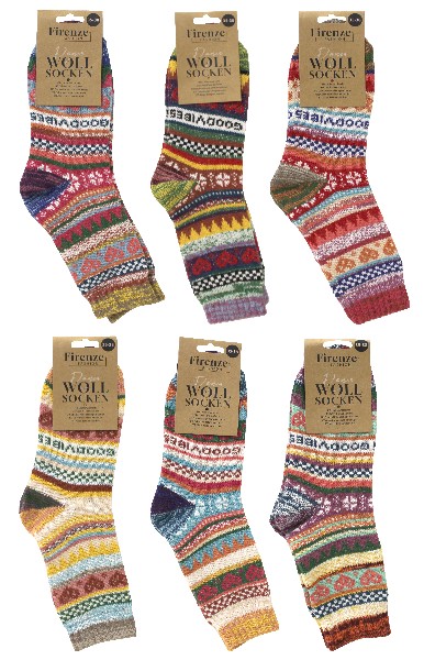 SOCKEN,BUNT,DA.WOLLE,6FA.