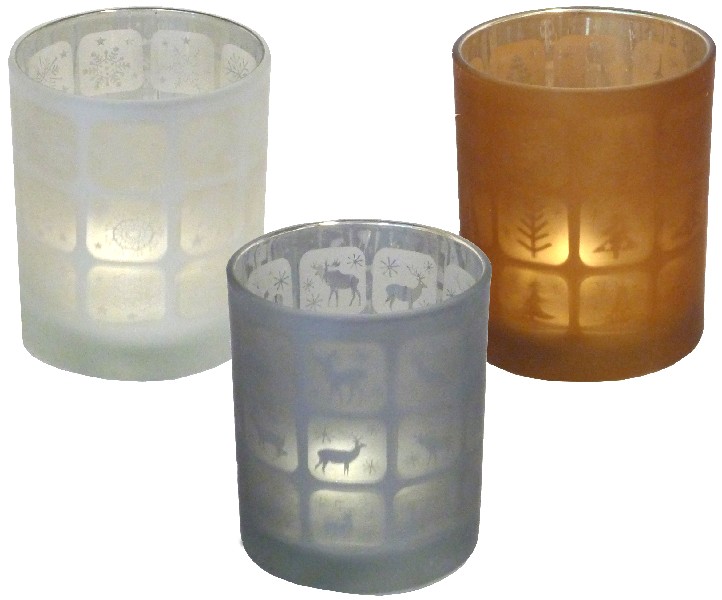 TEELICHTGLAS "WINTER" 3SO