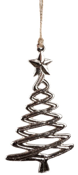 [11943] TANNE MET. SILBER 10CM