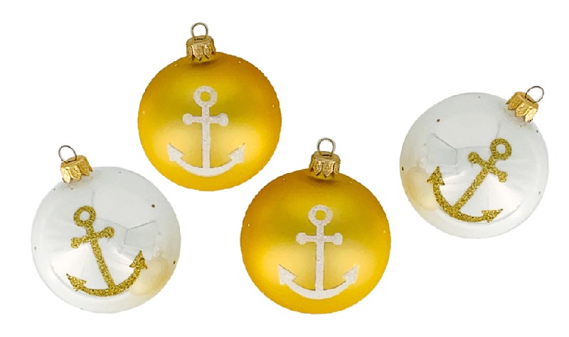 W-KUGEL,GOLD/WEIß, ANKER