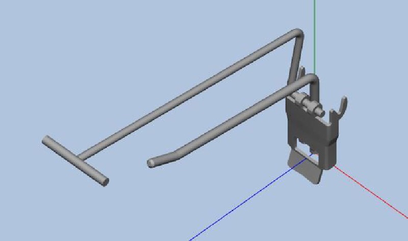 EINZELHAKEN,120MM+ARM