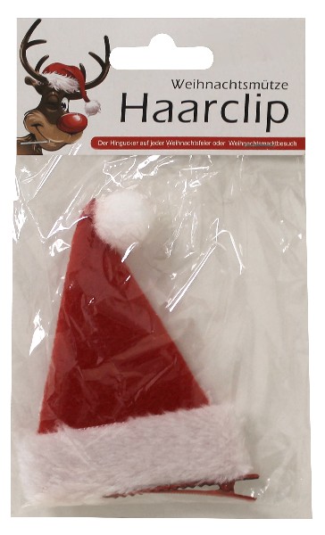 [49808] HAARCLIP WEIHN.-MÜTZE  SB