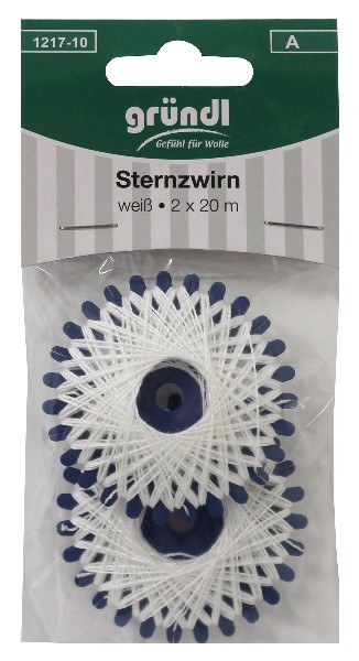[110215] STERNZWIRN 2X20M WEISS SB