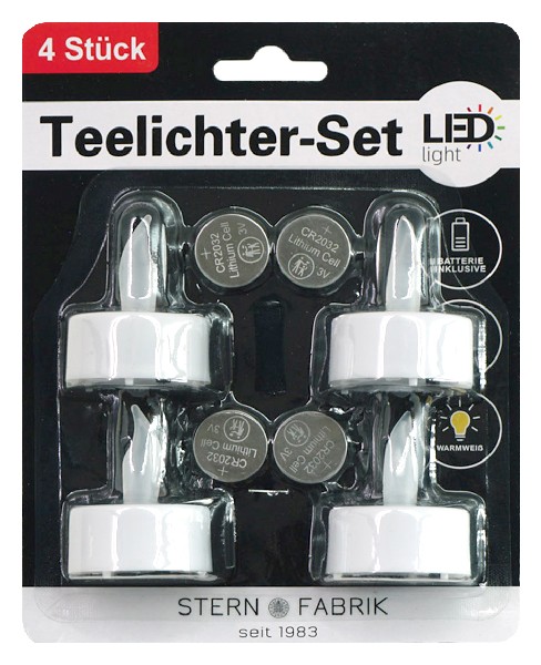[190099] TEELICHT LED 4ER      SB