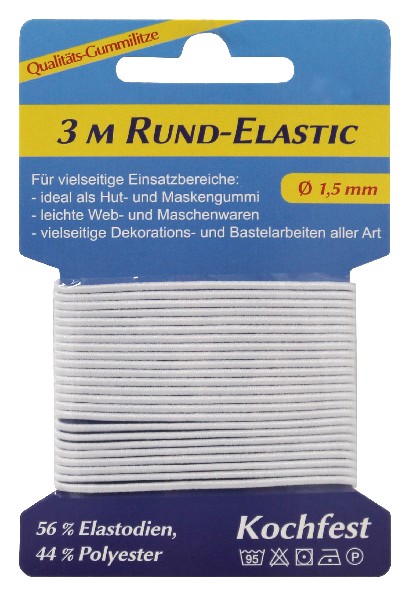 [110515] GUMMIKOR.ELAST.3M WEIß SB