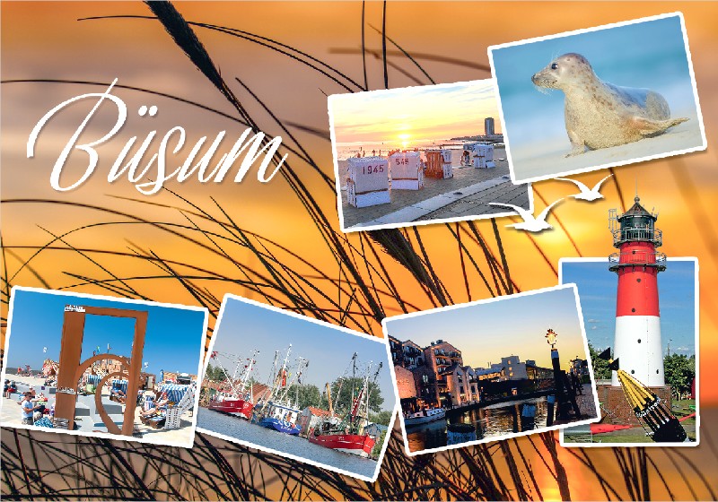[260244] AK.BÜSUM,6 BILDER   BÜ68