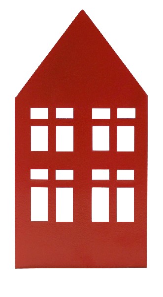 [19310] HAUS MET. ROT/MATT 14X7CM