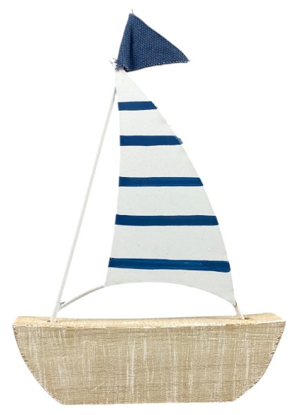 SEGELBOOT,HOLZ,18X12CM