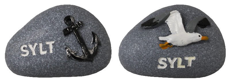 STEIN BUNT,SYLT,7CM,4FA.