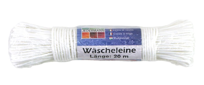 [185434] WAESCHELEINE 20M PVC,WEIß