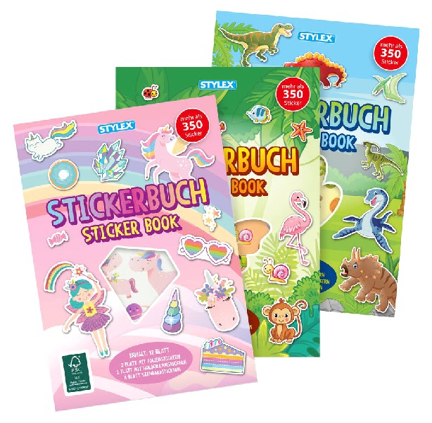 STICKERBUCH A5, 12 SEITEN
