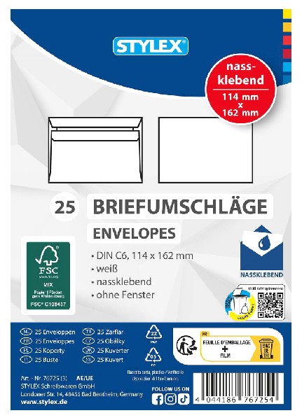 BRIEFUM. C6/NK/WSS/ 25 ER