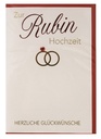 KARTE, RUBINHOCHZEIT