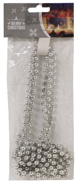 PERLENKETTE SILBER 8MM