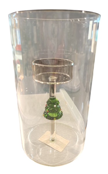 [19007] TEELICHTH.GLAS TANNENBAUM