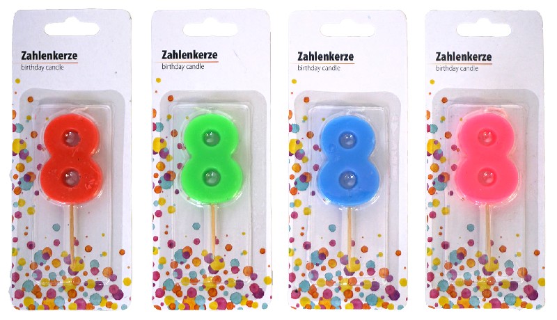 ZIFFERNKERZE "8" 1ER SB