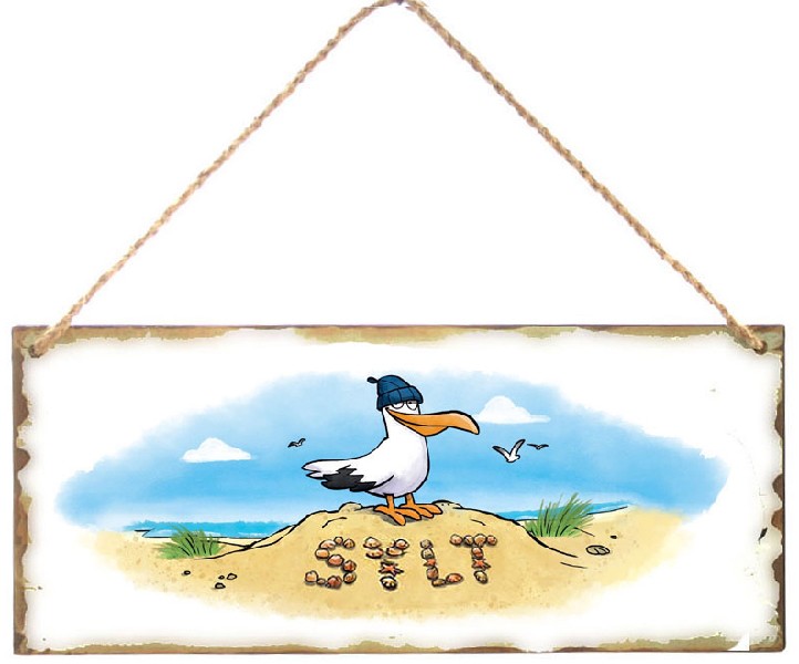 SCHILD, SYLT, MÖWE