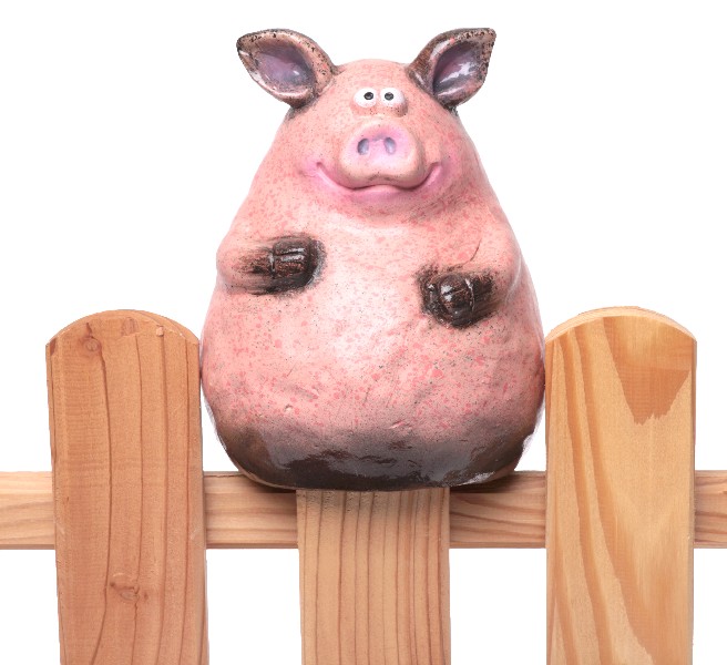 ZAUNFIGUR SCHWEIN 16CM