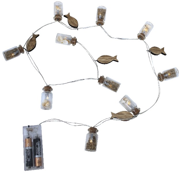 LED-GIRLANDE,GLAS+FISCH