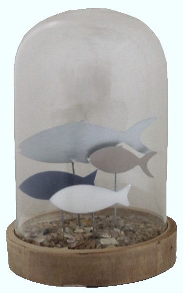 KUPPELGLAS MIT 4 FISCHEN
