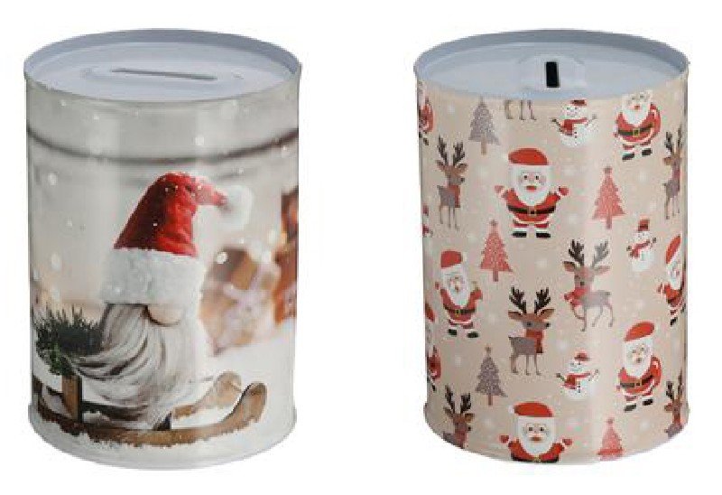 SPARDOSE XMAS MET. 2 SORT